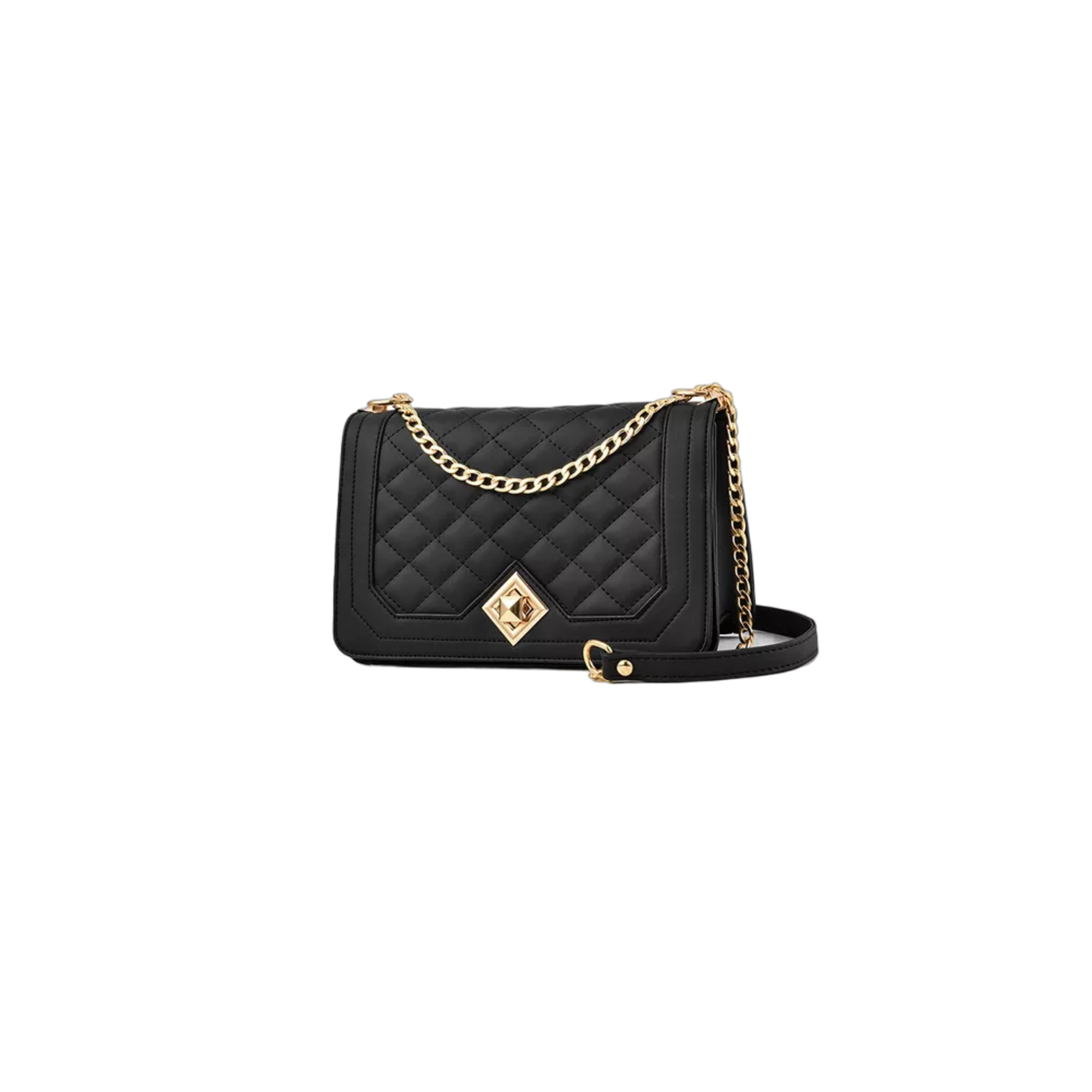Foto 1 | Bolsa Bandolera De Mujer Con Cadena De Metal, Negro