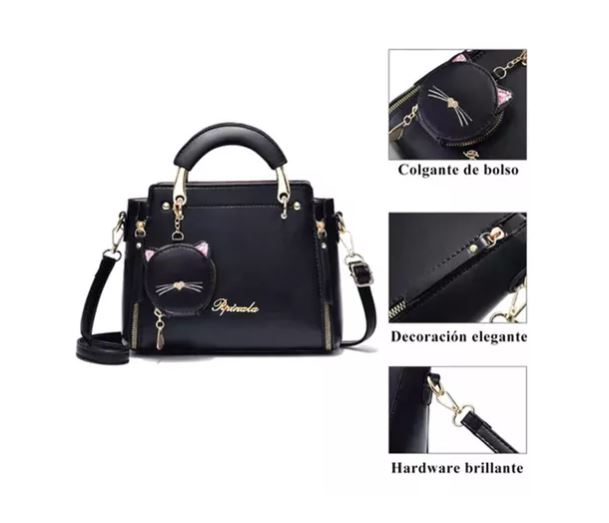 Foto 3 | Bolso Wünd Negro para Mujer