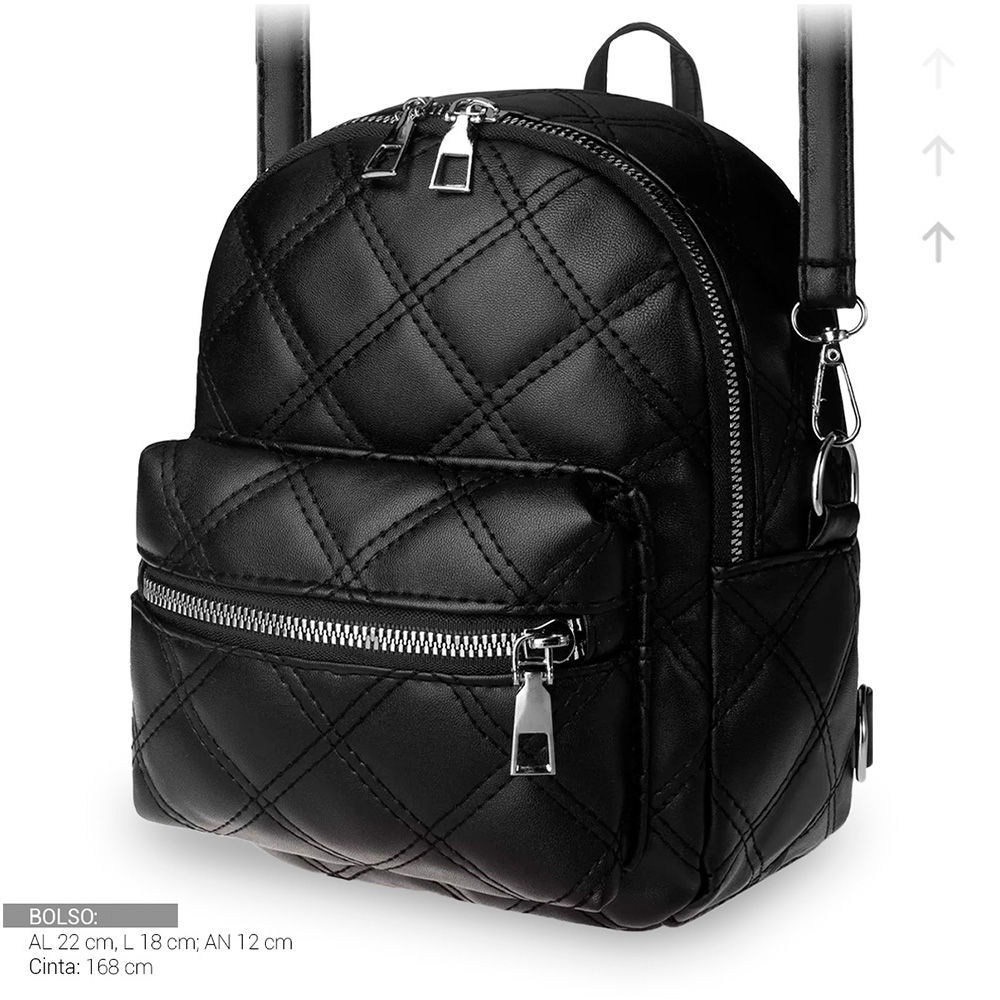 Foto 5 pulgar | Bolso Bandolera Mochila De Moda Multifuncional Casual Negro