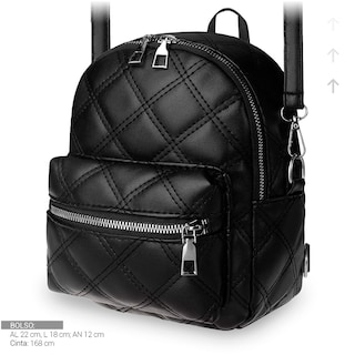Foto 4 | Bolso Bandolera Mochila De Moda Multifuncional Casual Negro