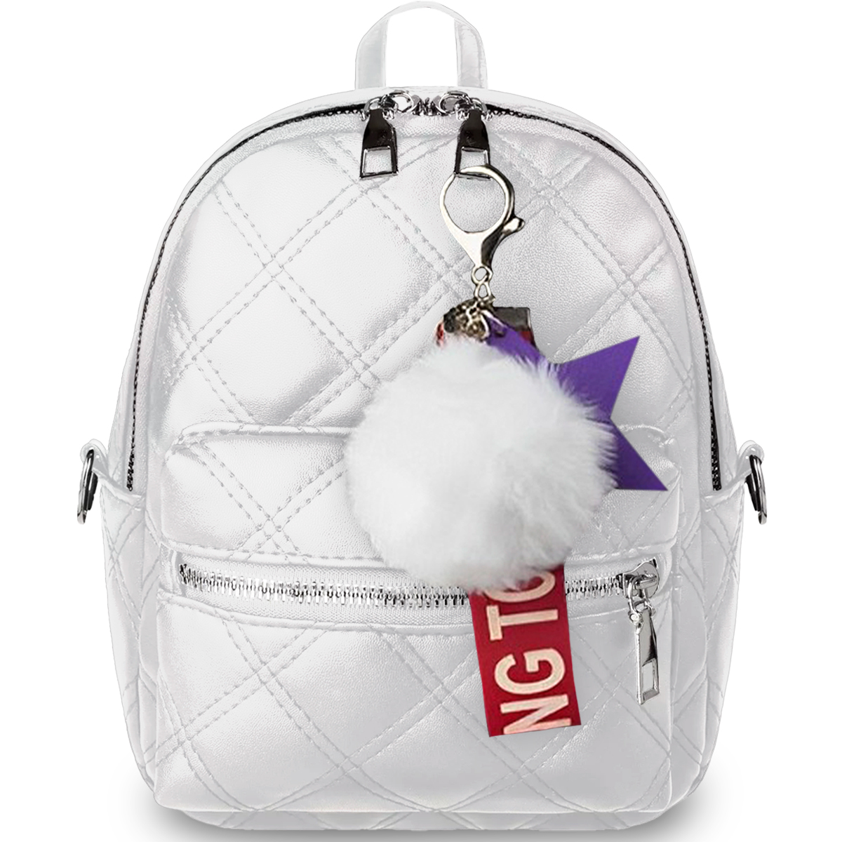 Bolso Bandolera Mochila Shendy Vendy De Moda Multifuncional Casual Blanco