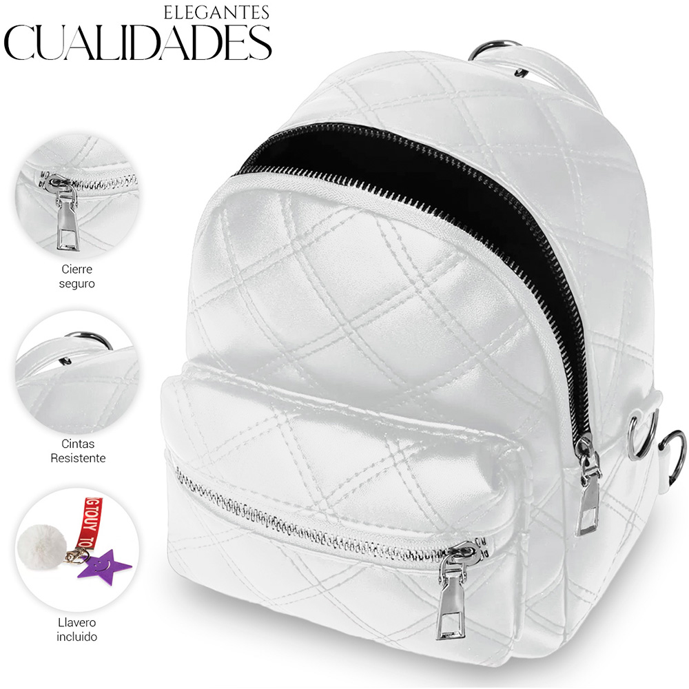 Foto 3 pulgar | Bolso Bandolera Mochila Shendy Vendy De Moda Multifuncional Casual Blanco