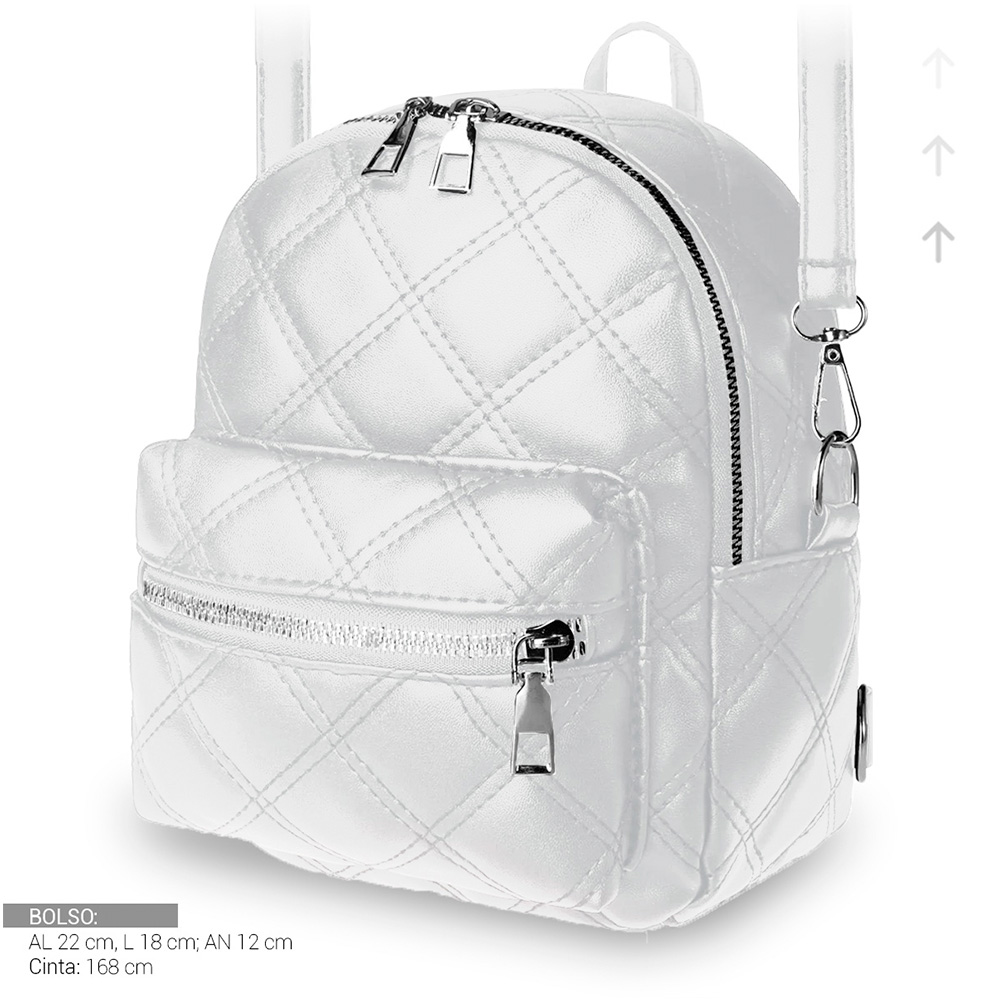 Foto 5 pulgar | Bolso Bandolera Mochila Shendy Vendy De Moda Multifuncional Casual Blanco