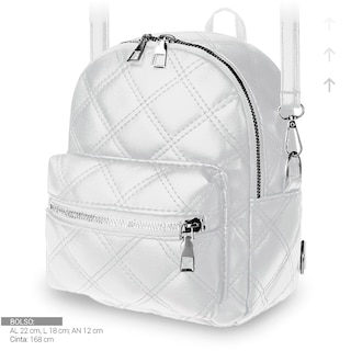 Foto 4 | Bolso Bandolera Mochila Shendy Vendy De Moda Multifuncional Casual Blanco