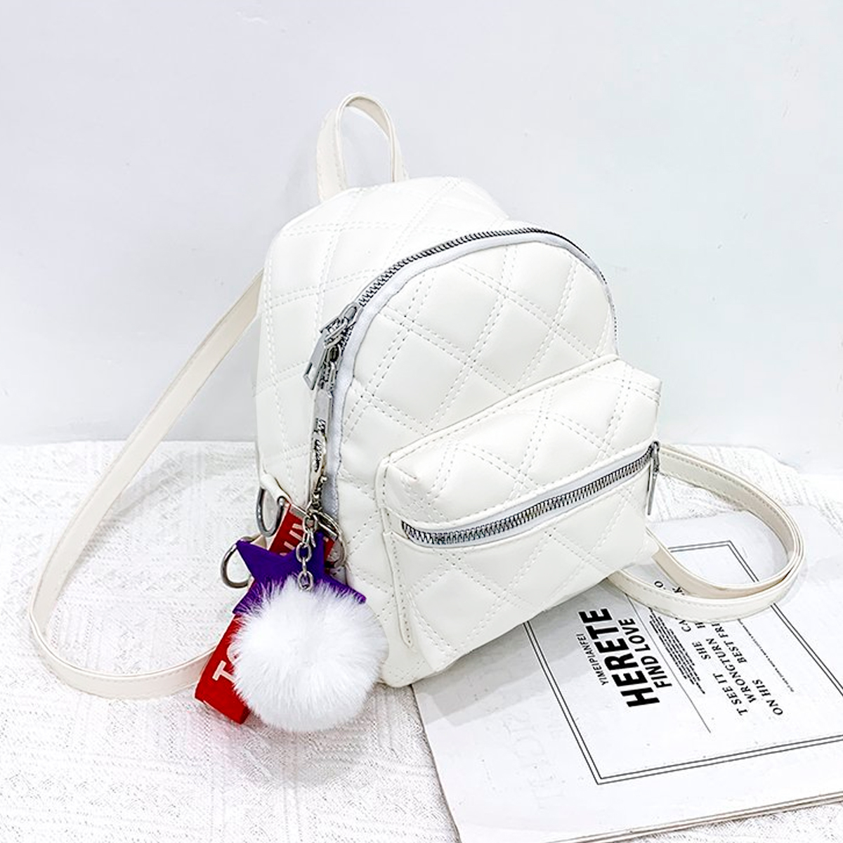 Foto 7 pulgar | Bolso Bandolera Mochila Shendy Vendy De Moda Multifuncional Casual Blanco