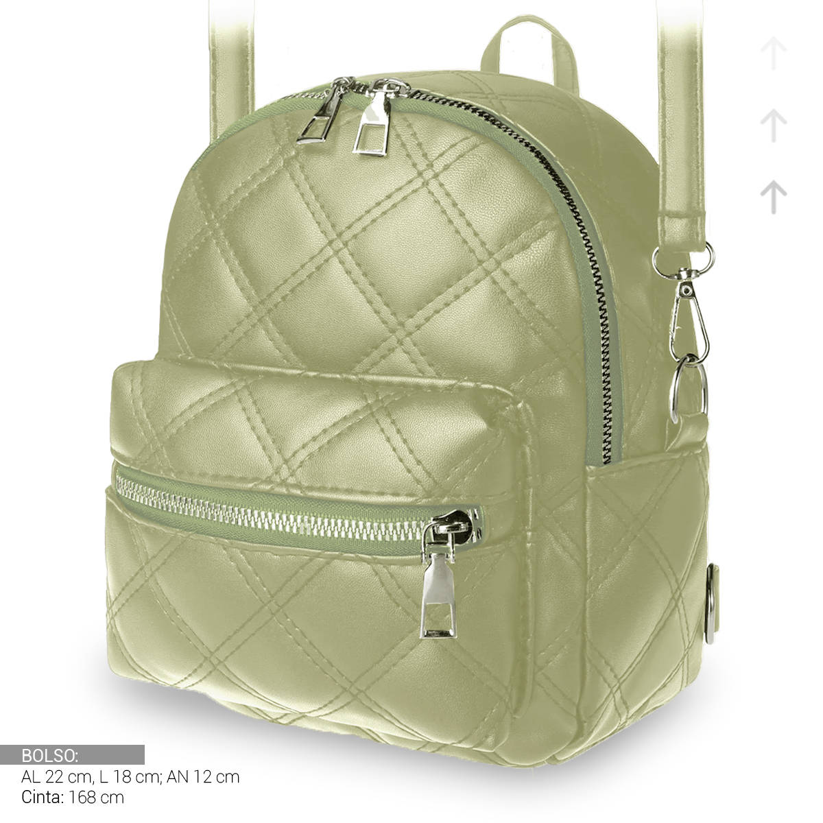 Foto 5 pulgar | Bolso Bandolera Mochila Shendy Vendy De Moda Multifuncional Casual Verde