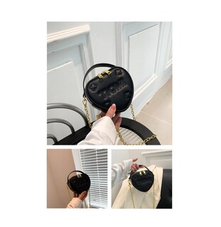 Foto 2 | Bolso Cruzada Forma de Corazón Negro