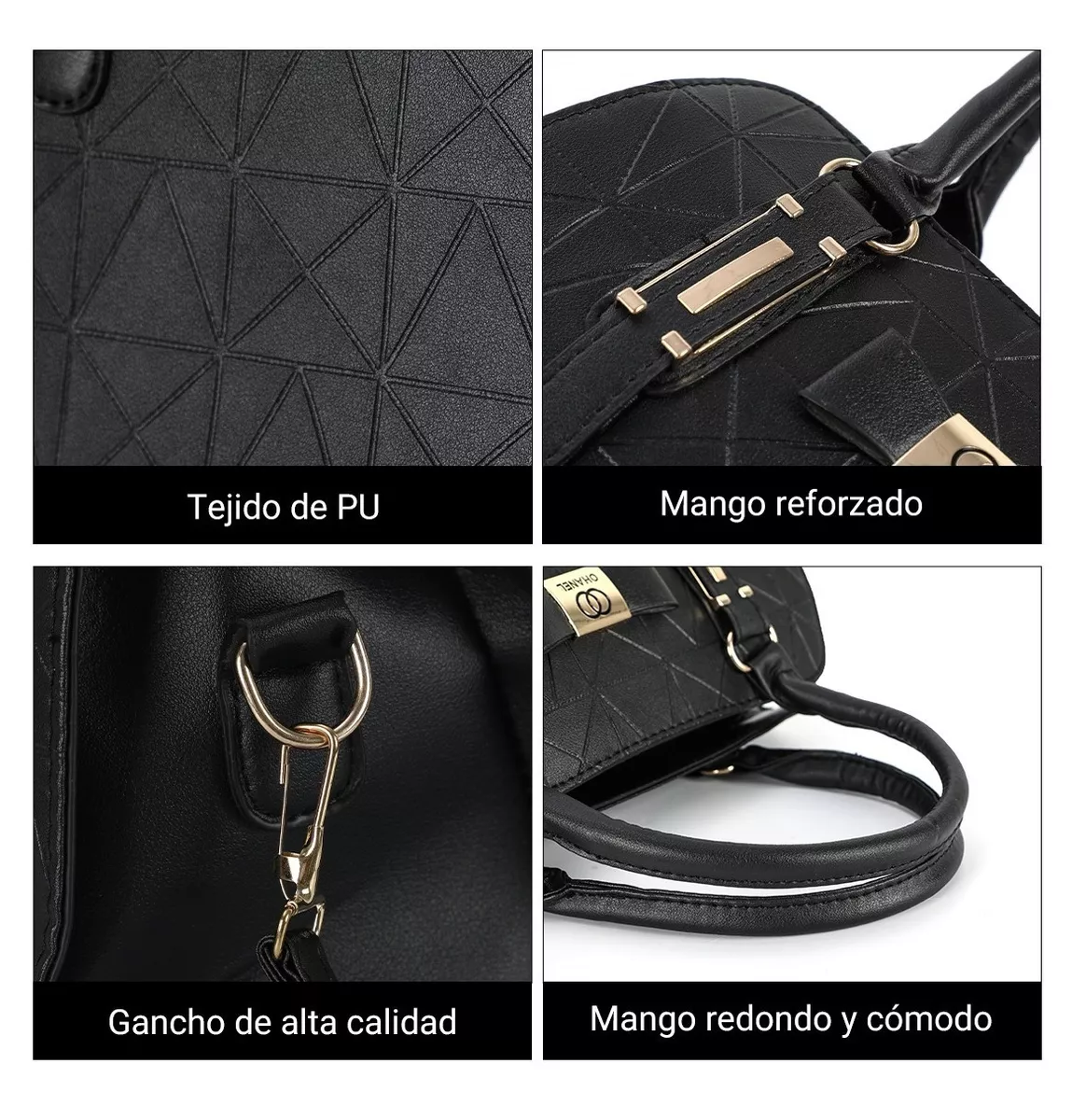Foto 4 pulgar | Bolso de Mano Chanel Negro para Mujer