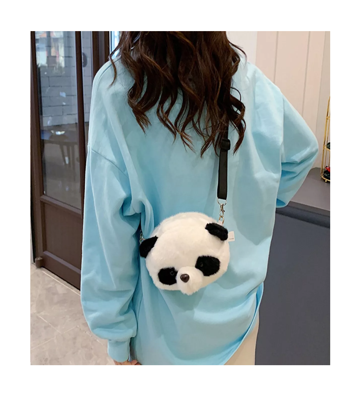 Foto 5 | Bolso de Panda Belug Negro/Blanco
