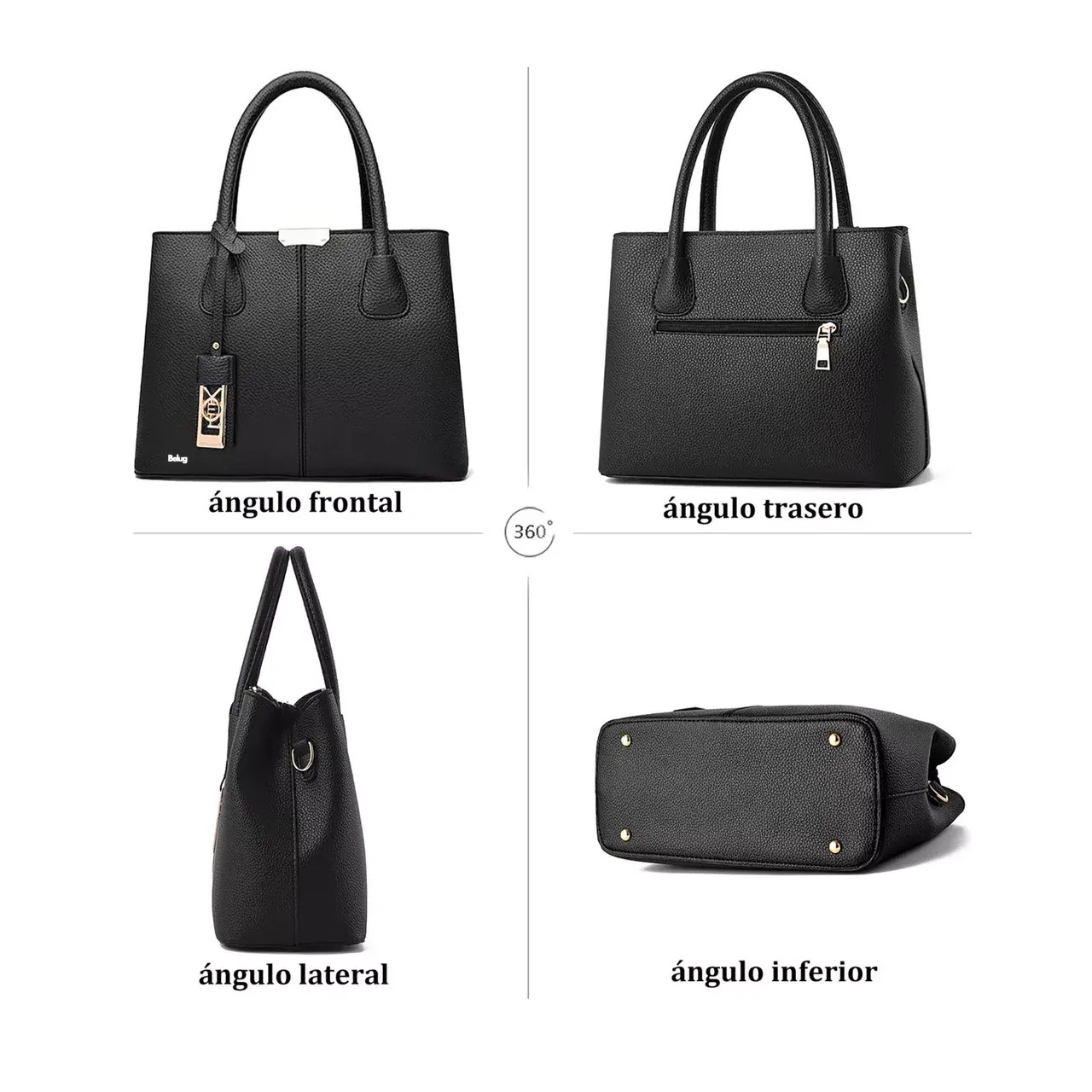 Foto 4 pulgar | Bolso de Laptop Impermeable Elegante Negra Belug para Mujer