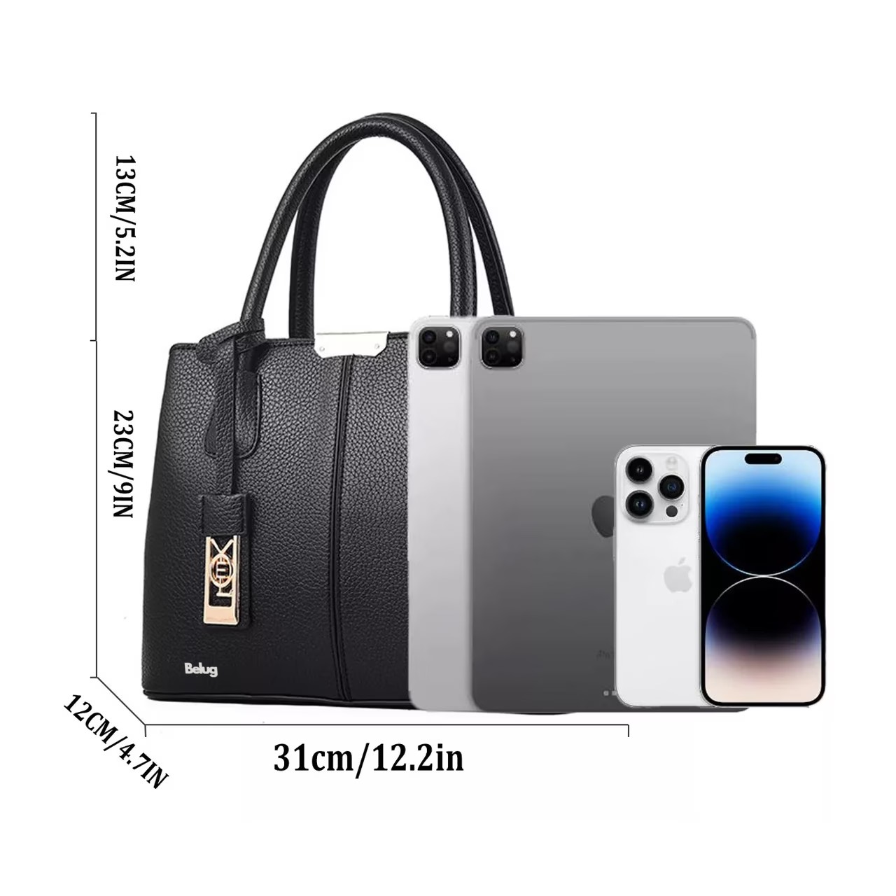 Foto 5 pulgar | Bolso de Laptop Impermeable Elegante Negra Belug para Mujer