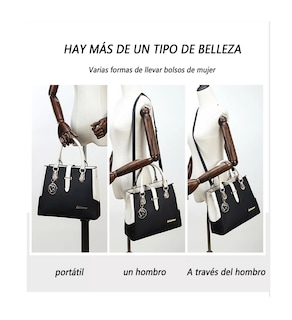 Foto 4 | Bolsa Belug Negra para Mujer