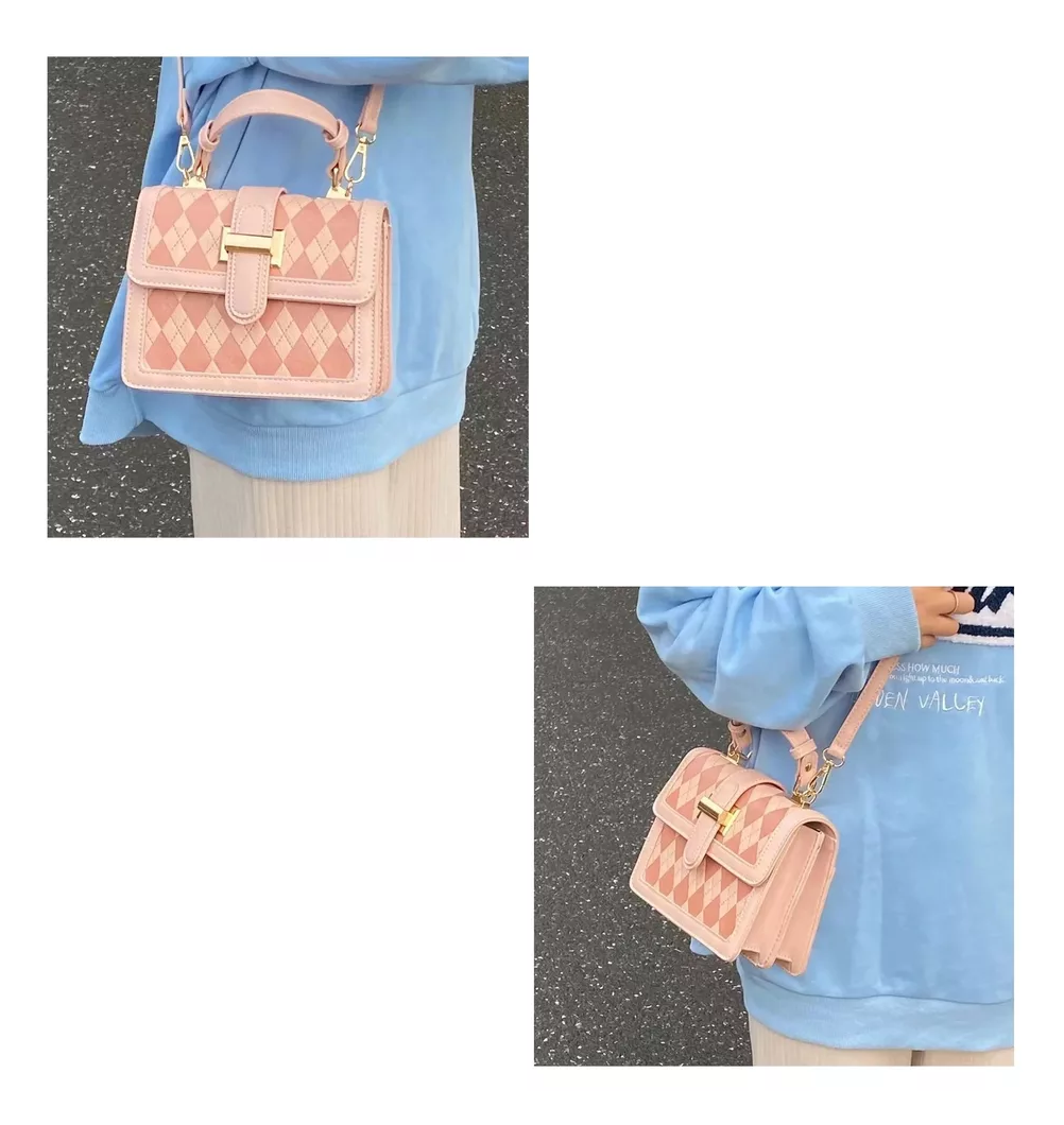 Foto 5 pulgar | Bolsa Bandolera Lab.G Rosa de Hombro para Mujer