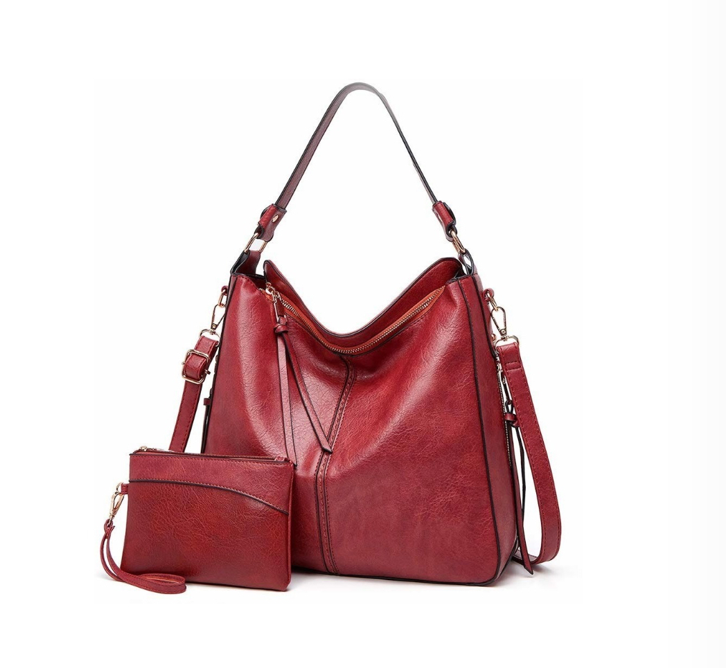 Set 2 Bolsas De Mano Rojo