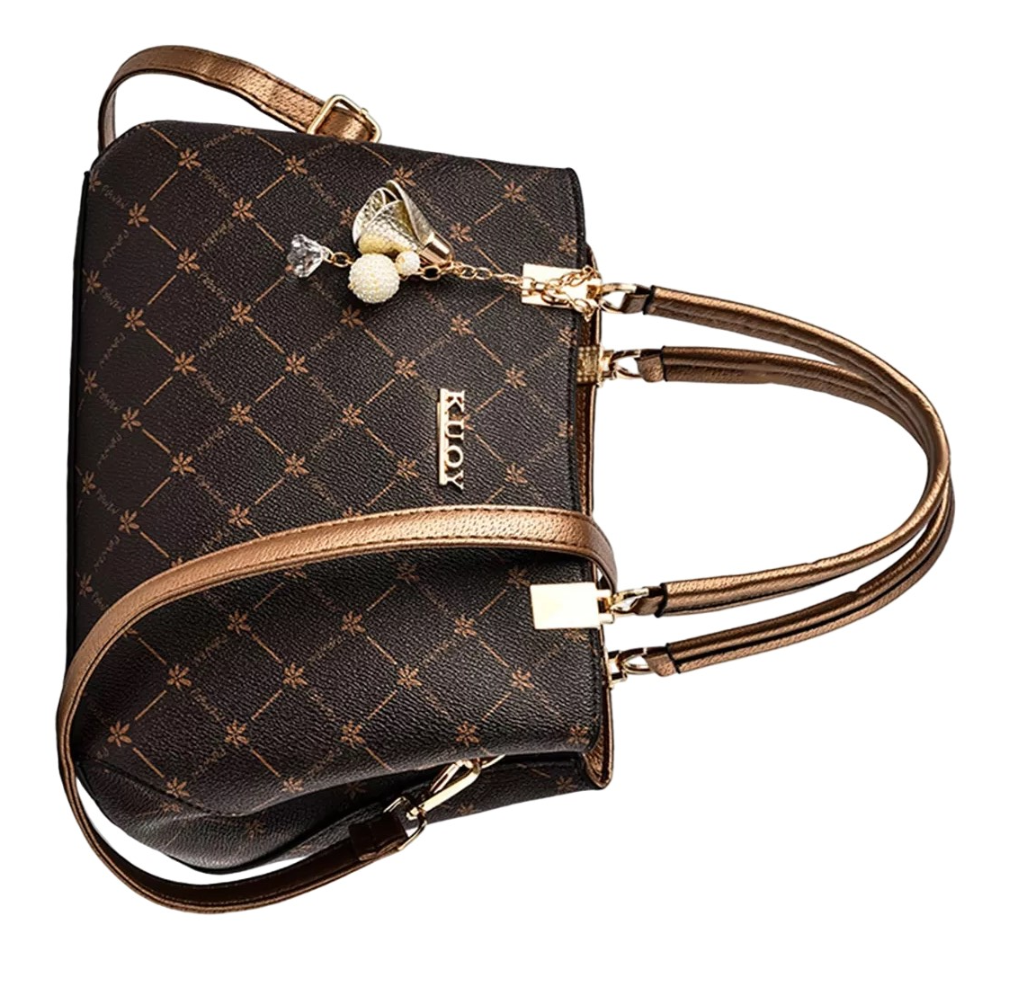 Foto 5 pulgar | Bolso Bandolera De Cuero Para Mujer Gran Capacidad, Marrón Claro