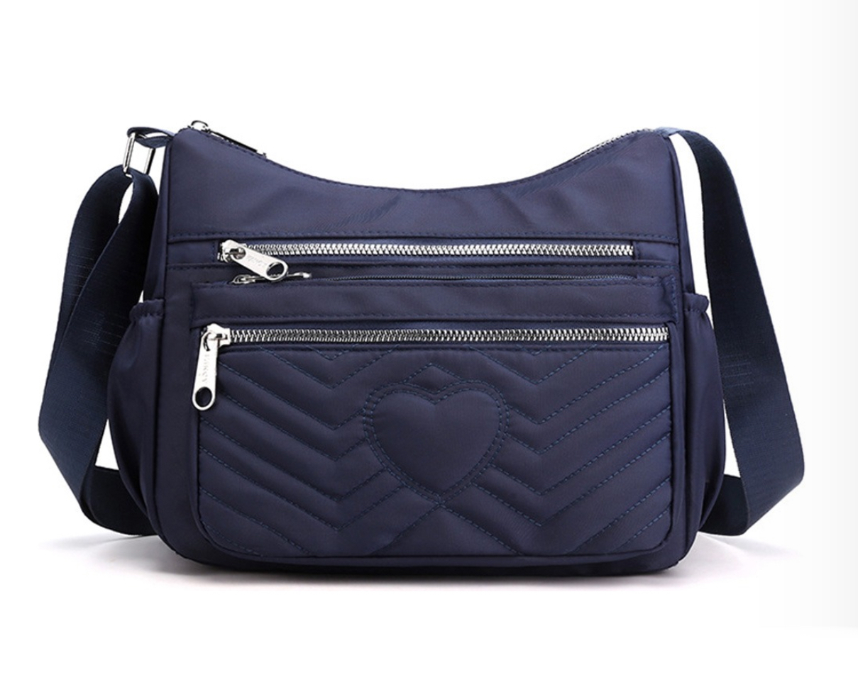 Foto 1 | Bolso Bandolera Bordado Azul Marino