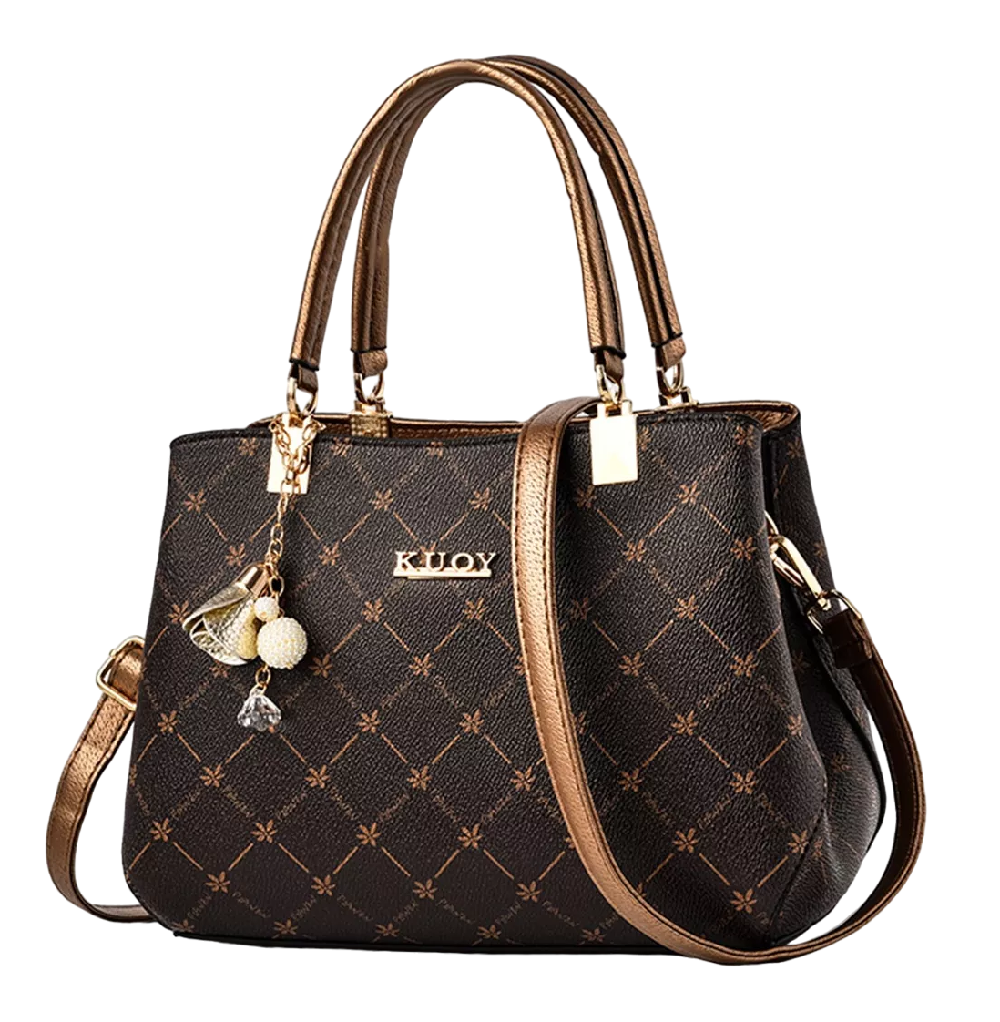 Foto 1 | Bolso Bandolera De Cuero Para Mujer Gran Capacidad, Marrón Claro