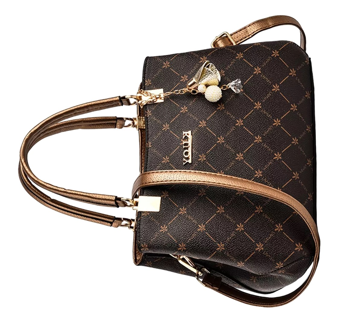Foto 4 pulgar | Bolso Bandolera De Cuero Para Mujer Gran Capacidad, Marrón Claro