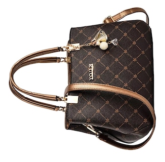 Foto 3 | Bolso Bandolera De Cuero Para Mujer Gran Capacidad, Marrón Claro