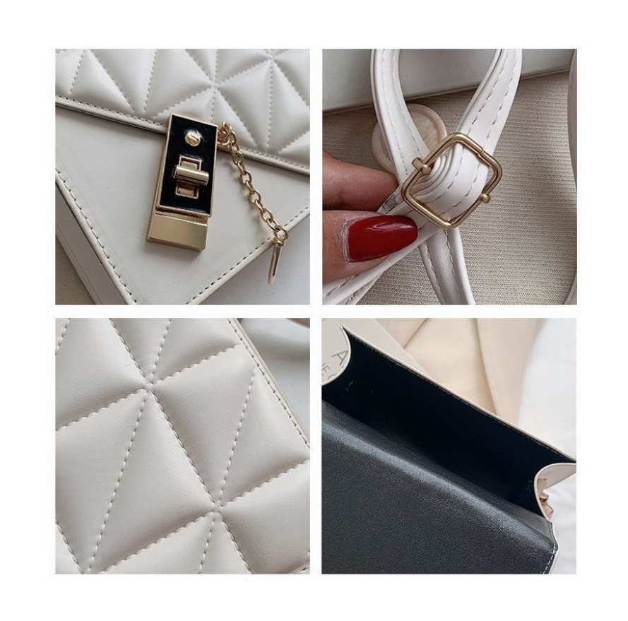 Foto 4 pulgar | Bolso de Hombro Marrón con Cadena Metálica