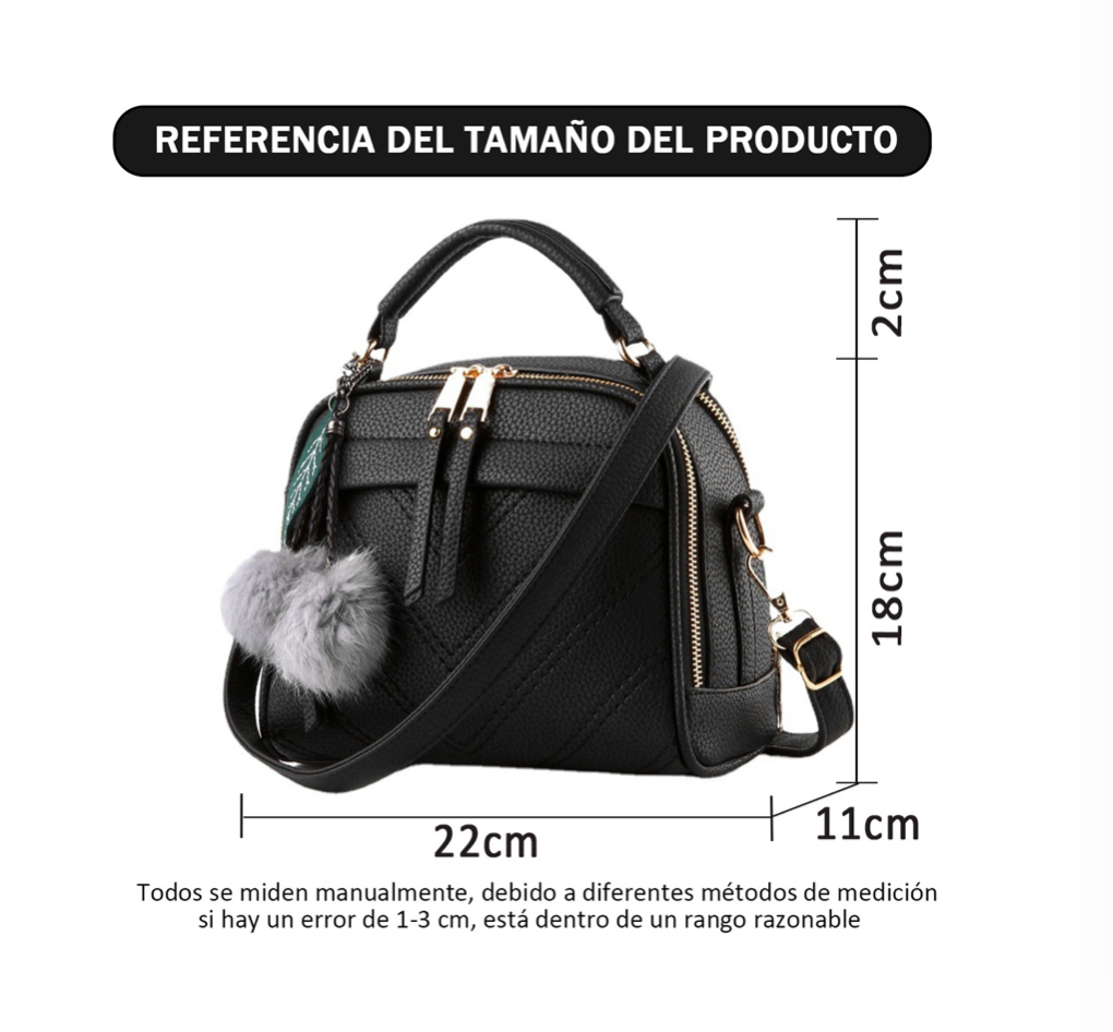 Foto 3 pulgar | Bolso Cruzado Vintage Negro