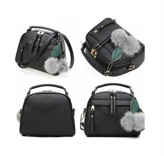 Foto 3 | Bolso Cruzado Vintage Negro