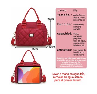 Foto 2 | Bandolera Multifuncional de Lona Roja