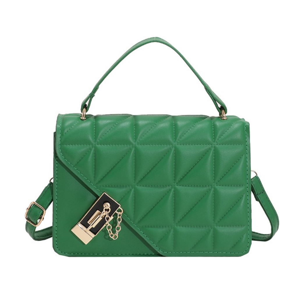 Bolso Bandolera De Un Hombro Con Cadena Verde