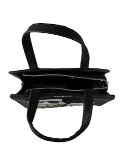Foto 4 | Bolsa Tote Negra de Cuero Karl Lagerfeld París