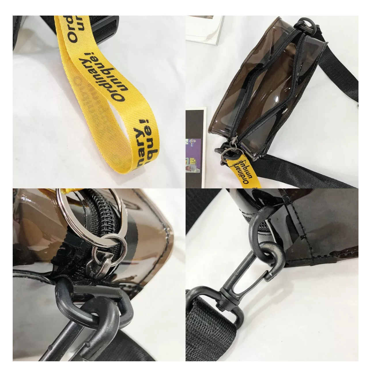 Foto 4 pulgar | Bolsa Bandolera Transparente/Blanca Cuadrada para Mujer