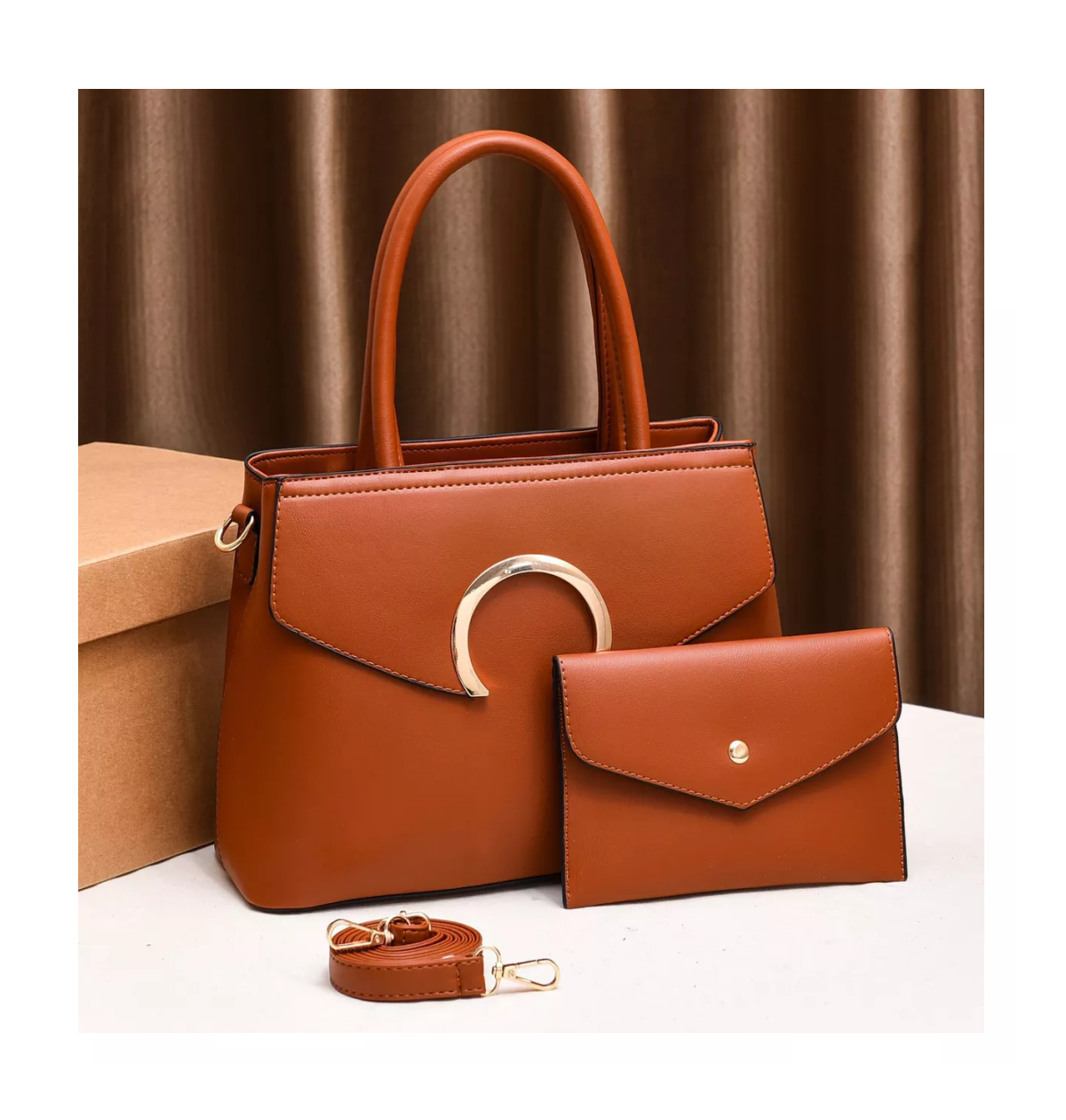 Foto 2 | Bolsa con Cartera Belug Naranja para Mujer
