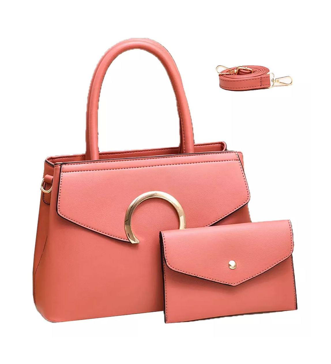 Bolsa Bandolera con Cartera Lab.G Rosa para Mujer