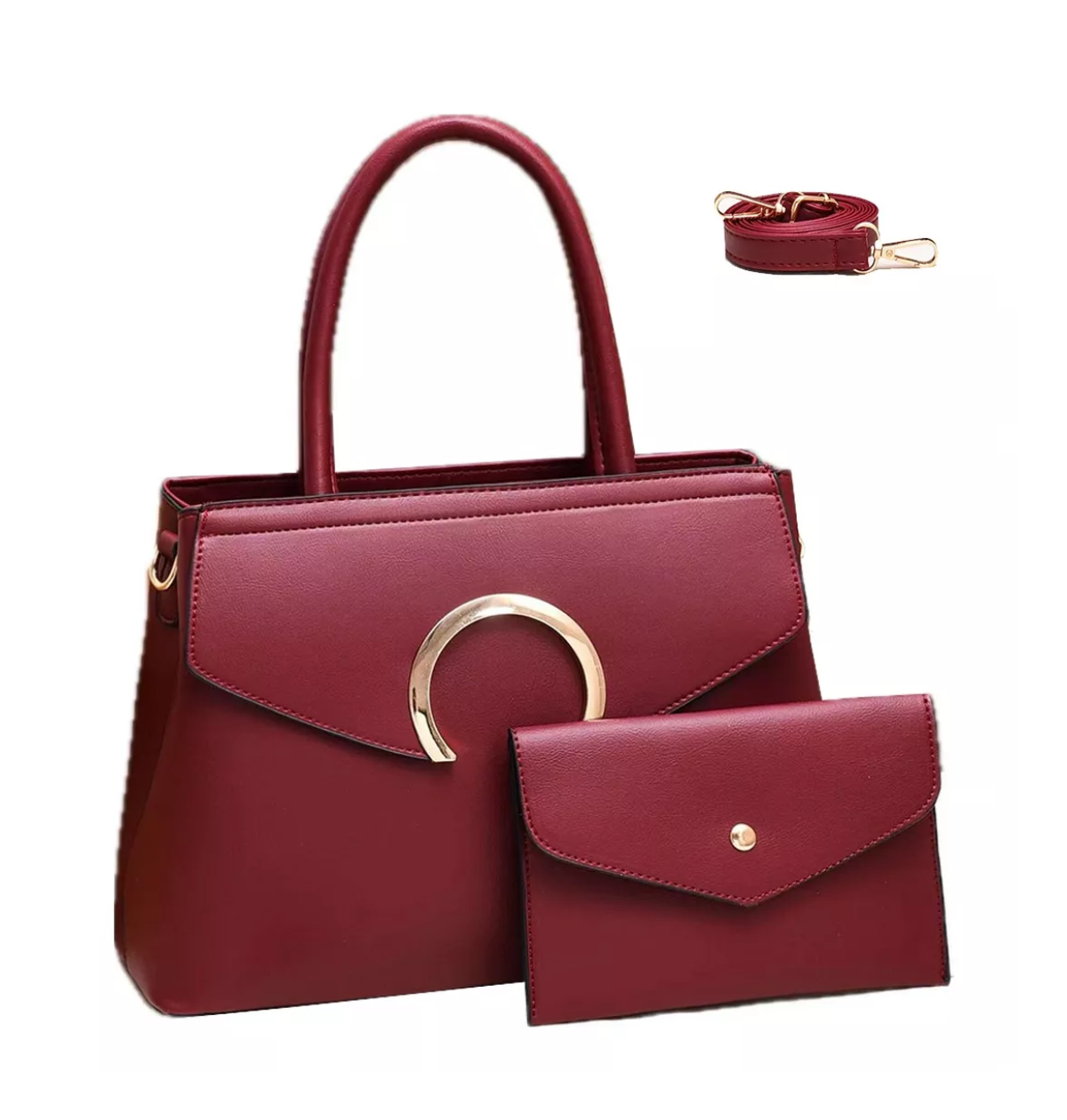 Bolsa Bandolera con Cartera Lab.G Roja para Mujer