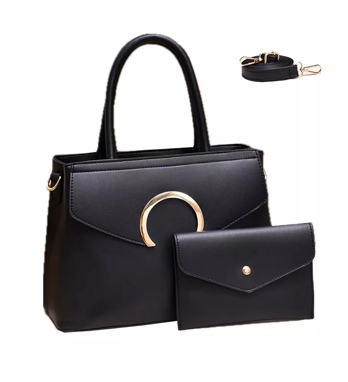 Bolsa Bandolera Lab.G Negra 2 Piezas
