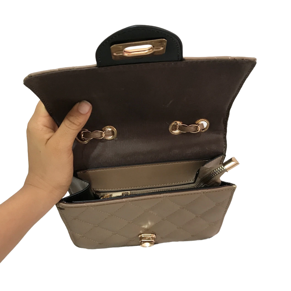 Foto 7 | Bolso Vinipiel Mod 168-60 color Caqui para Dama