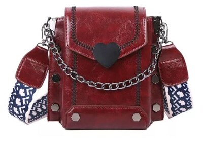 Foto 1 | Bolso Cruzado Wünd Rojo de Moda Retro para Celular de Dama