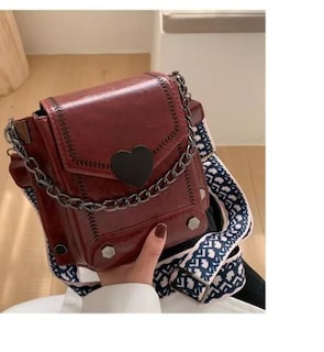 Foto 2 | Bolso Cruzado Wünd Rojo de Moda Retro para Celular de Dama