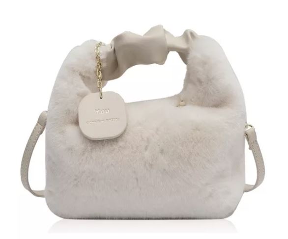 Foto 2 pulgar | Bolsa Cruzada de Felpa Wünd Blanca
