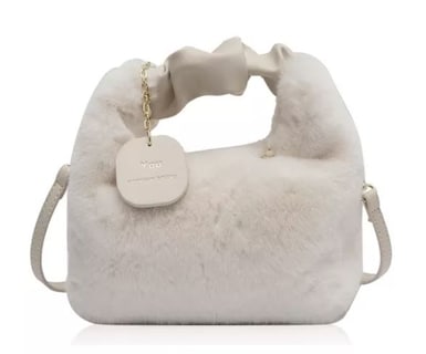Foto 1 | Bolsa Cruzada de Felpa Wünd Blanca