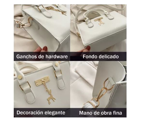 Foto 3 pulgar | Bolso Bandolera de Mano Wünd Tote Blanco