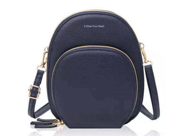 Foto 2 pulgar | Bolso Bandolera Cartera de Teléfono Celular Funbu Azul para Mujer
