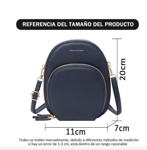 Foto 3 pulgar | Bolso Bandolera Cartera de Teléfono Celular Funbu Azul para Mujer