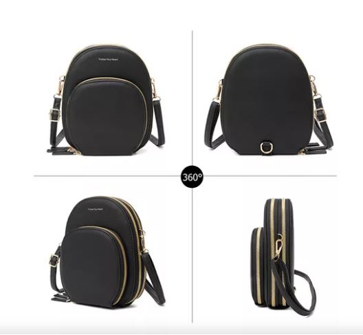 Foto 3 | Bolso Bandolera Cartera de Teléfono Celular Funbu Azul para Mujer