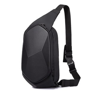 Foto 1 | Bandolera Bange Impermeable y Segura Negra para Hombre - Venta Internacional