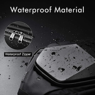 Foto 2 | Bandolera Bange Impermeable y Segura Negra para Hombre - Venta Internacional