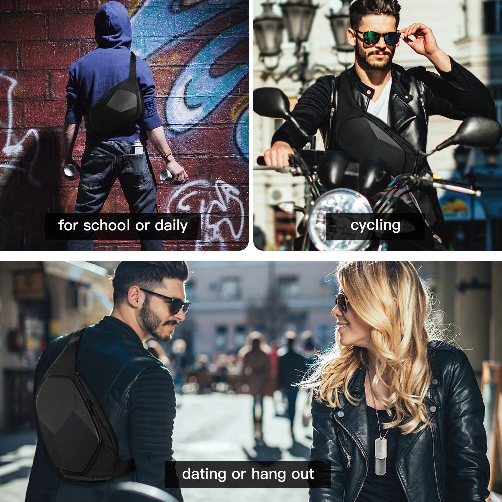 Foto 7 | Bandolera Bange Impermeable y Segura Negra para Hombre - Venta Internacional
