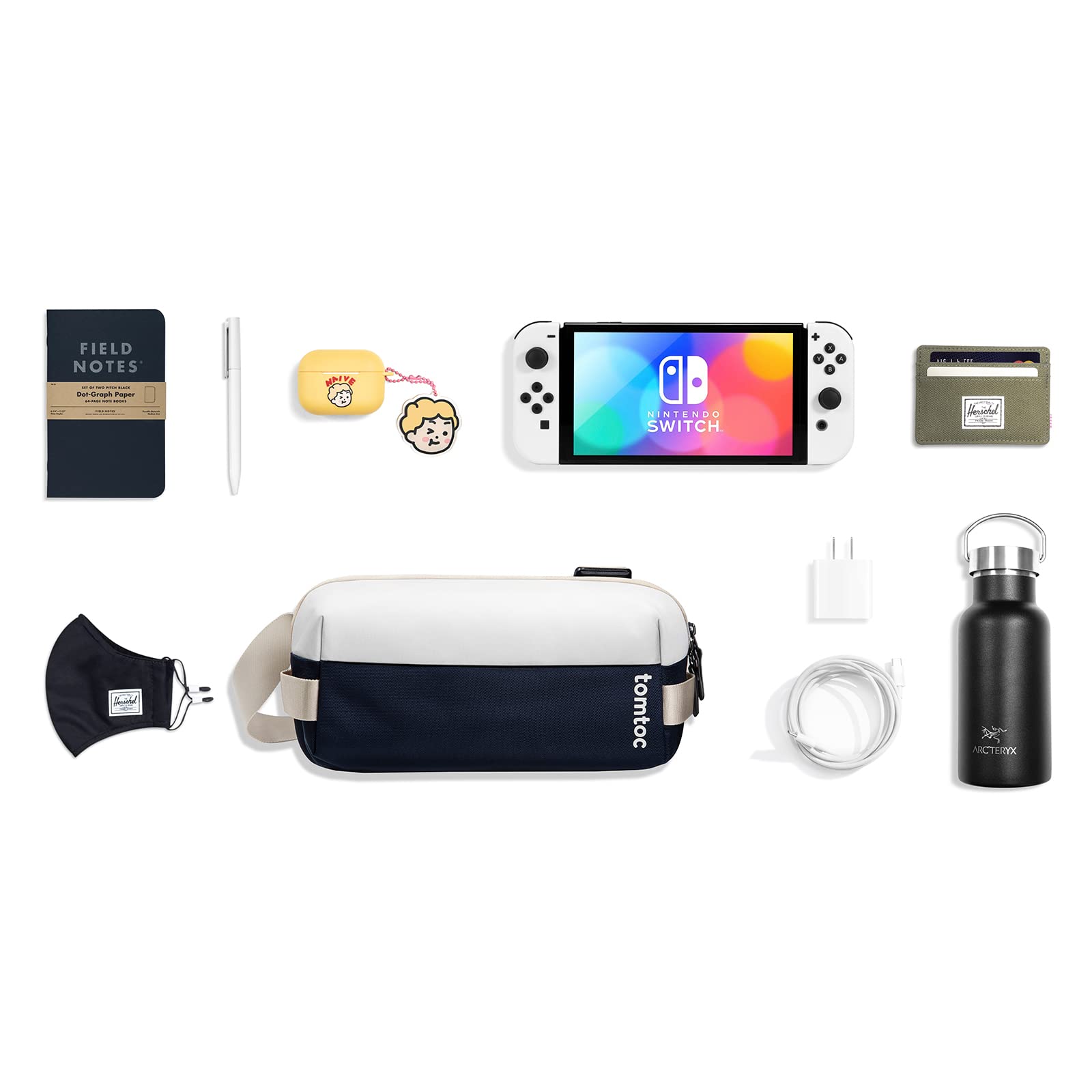 Foto 8 pulgar | Bandolera Tomtoc Compact Edc Inky Blue 4l Unisex - Venta Internacional