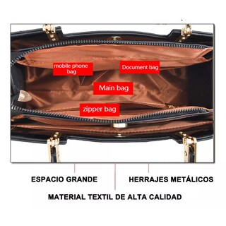 Foto 2 | Bolso Bandolera Negra para Dama