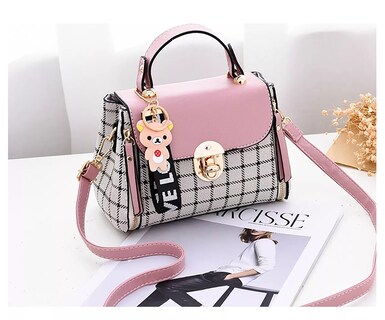 Foto 3 | Bolso Antirrobo de Hombro Rosa para Mujer