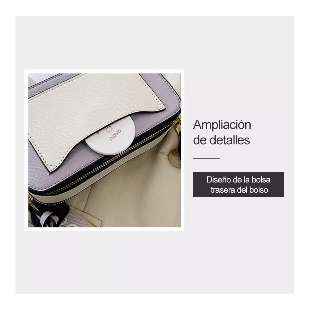 Foto 5 pulgar | Bolsa Bandolera de Hombro Gris Oscuro para Mujer